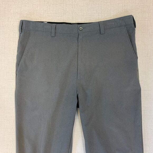 Cutter & Buck BainBridge Golf Pant Mens 36x27 Gray Flat Front Performance Chino - Picture 3 of 13